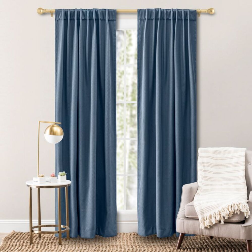 Ricardo Grand Pointe Rod Pocket Panel w/Back Tabs 54x63 Deep Blue